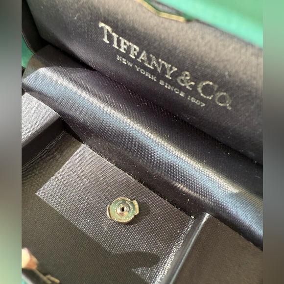 Tiffany & Co. Platinum Diamond Stud Earrings .38ct F/VS1 w/ Box & Papers - Picture 4 of 4